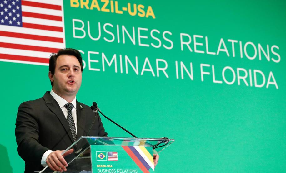 Nos EUA, governador fala sobre oportunidades do Paraná